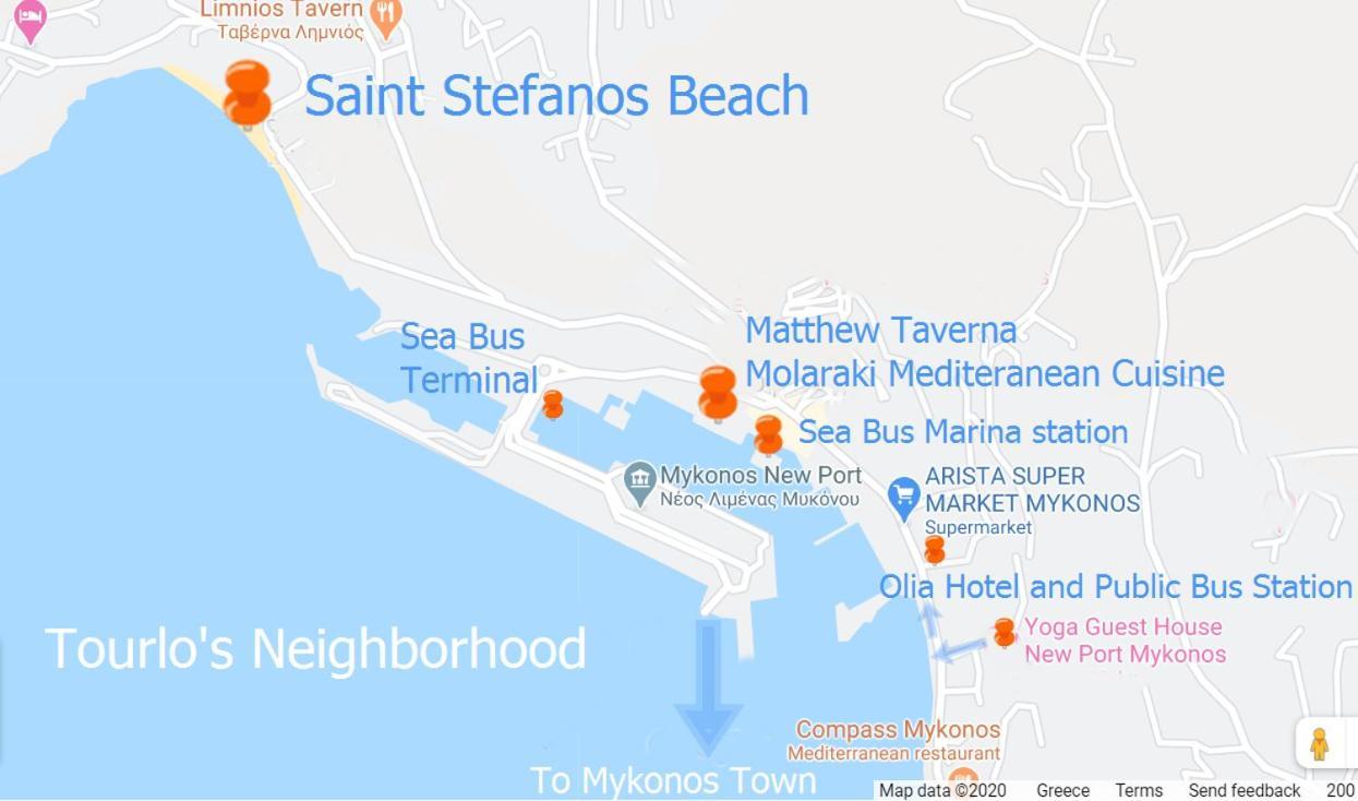 Sunny Guest House New Port Mykonos Турлос Екстериор снимка